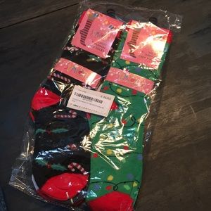 6 pack Ladies Christmas Crew Socks